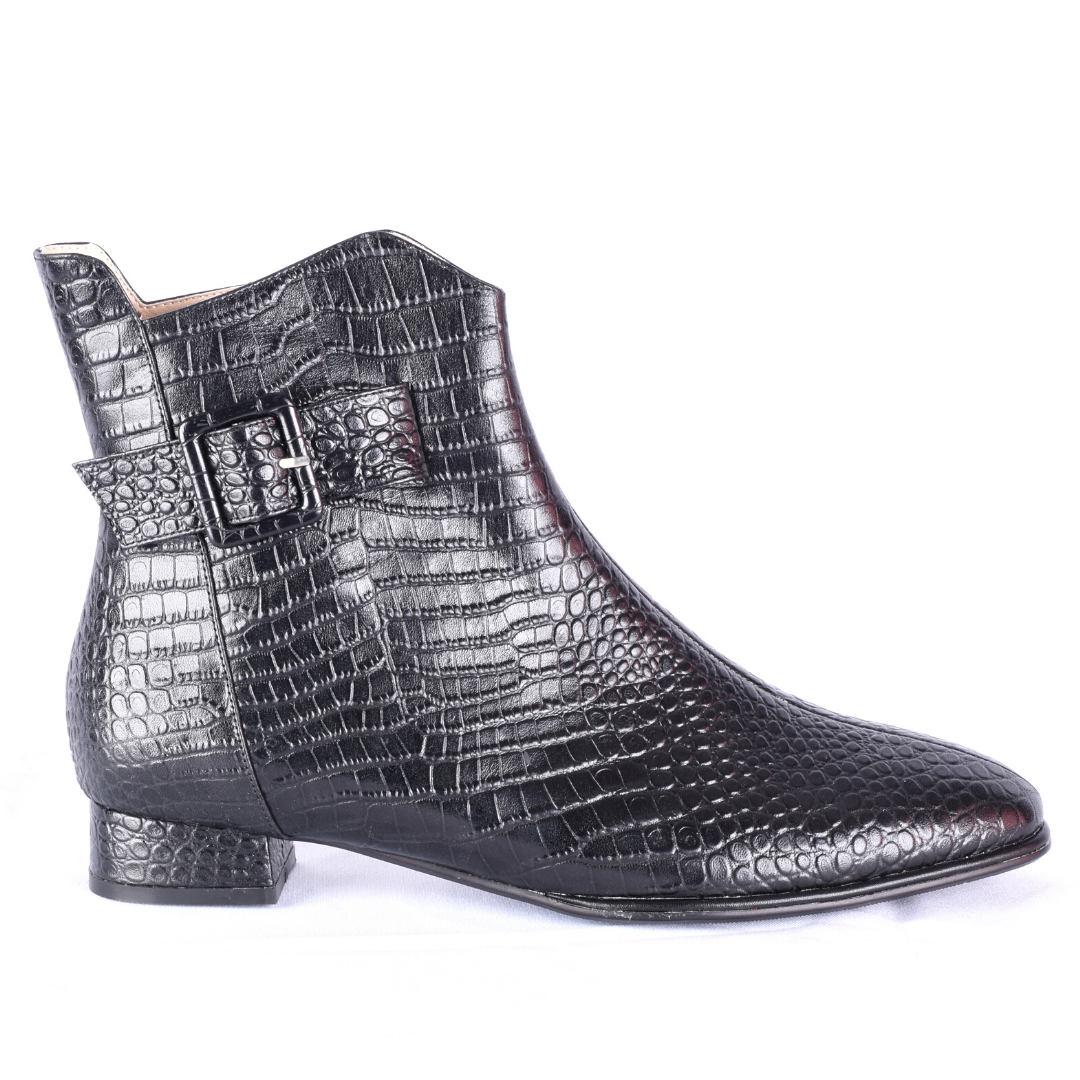 Milly in croc leather large size boots for women